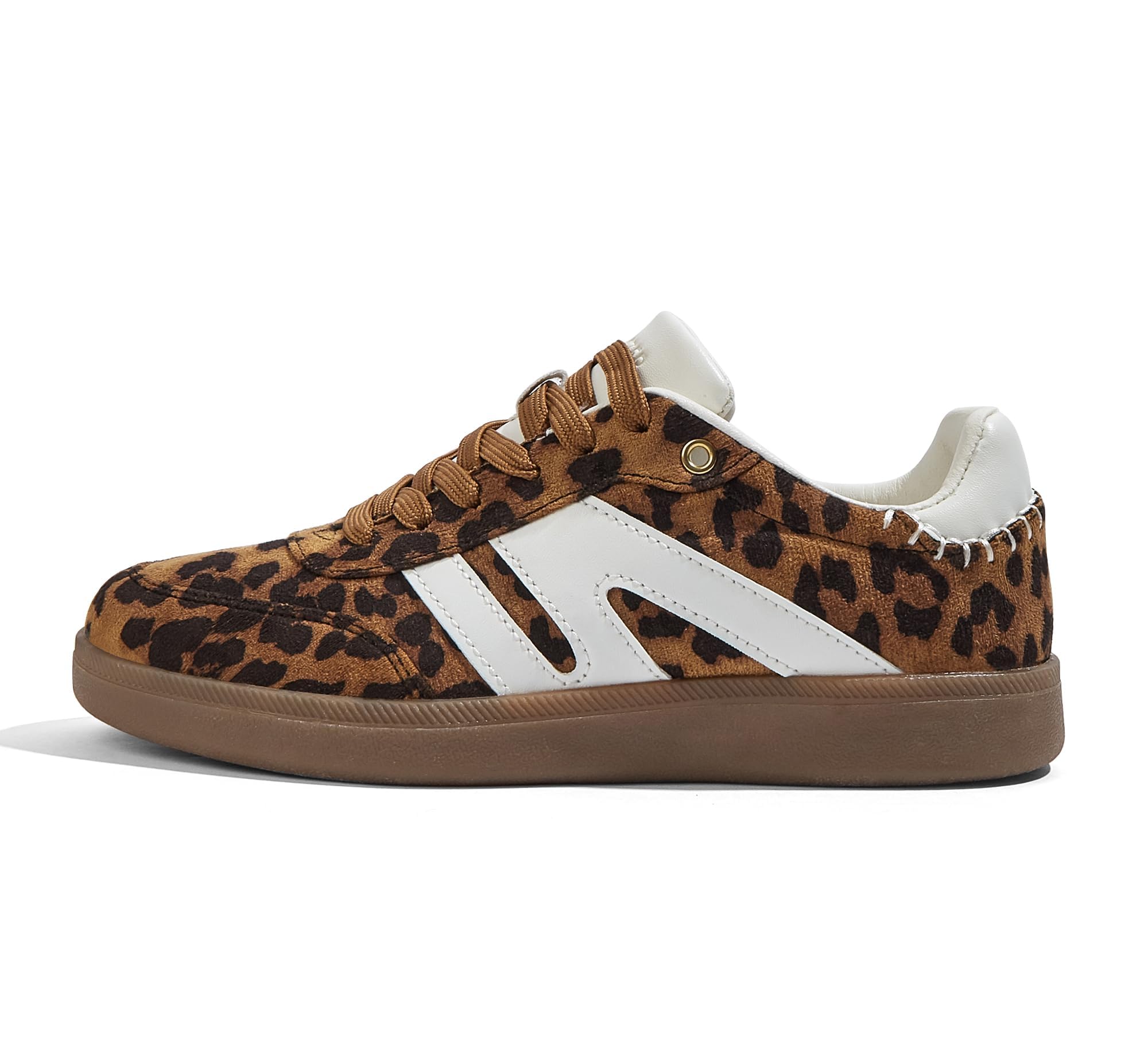 LUCKY STEP Vrouwen Mode Cusual Sneakers Platform Klassieke Luipaard Wandelen Tennis Reizen Schoenen Chunky Kleurrijke Lifestyle Sneakers, Zwart/Bruin Luipaard, 38 EU