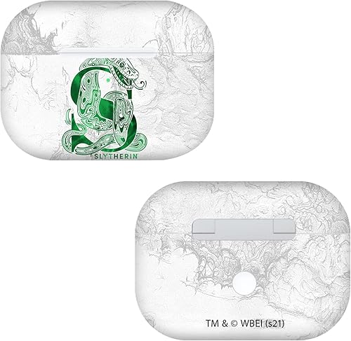 Head Case Designs Calcomanía de vinilo con licencia oficial de Harry Potter Slytherin Aguamenti Deathly Hallows IX compatible con Apple AirPods Pro