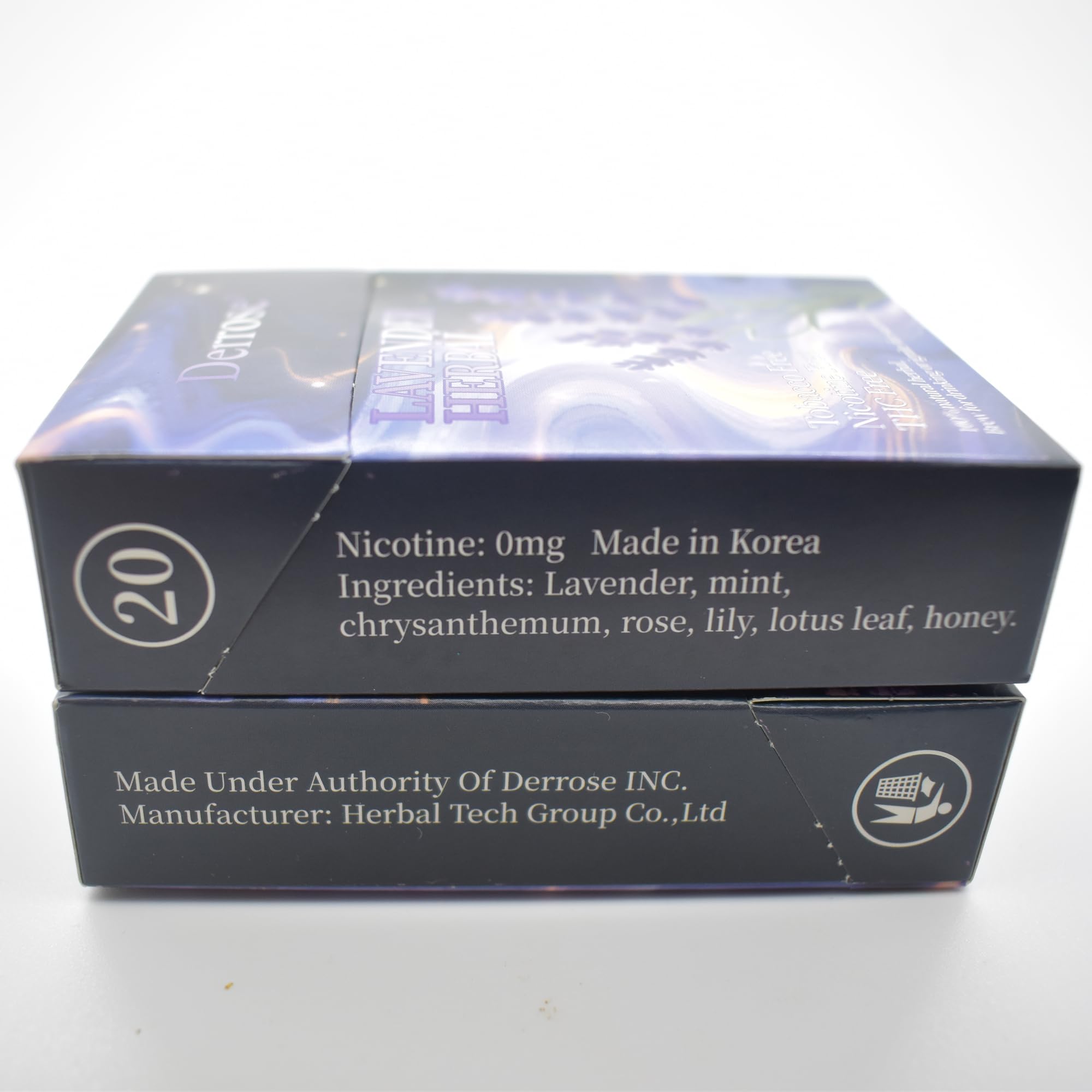 Derrose® Lavender Herbal Sticks,Herbal Cigarettes,Nicotine Free and Tobacco Free,Help Stop Smoking,Better Effect When Used with Nicotine Patches,Smoking Cessation Products,2packs-40 Sticks