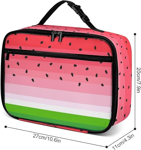 Miniatura 3 de Sandía Slice - Lonchera reutilizable con aislamiento, bolsa enfriadora, lonchera para comida y alimentos, bolsa de mano para mujeres, niños, niñas,