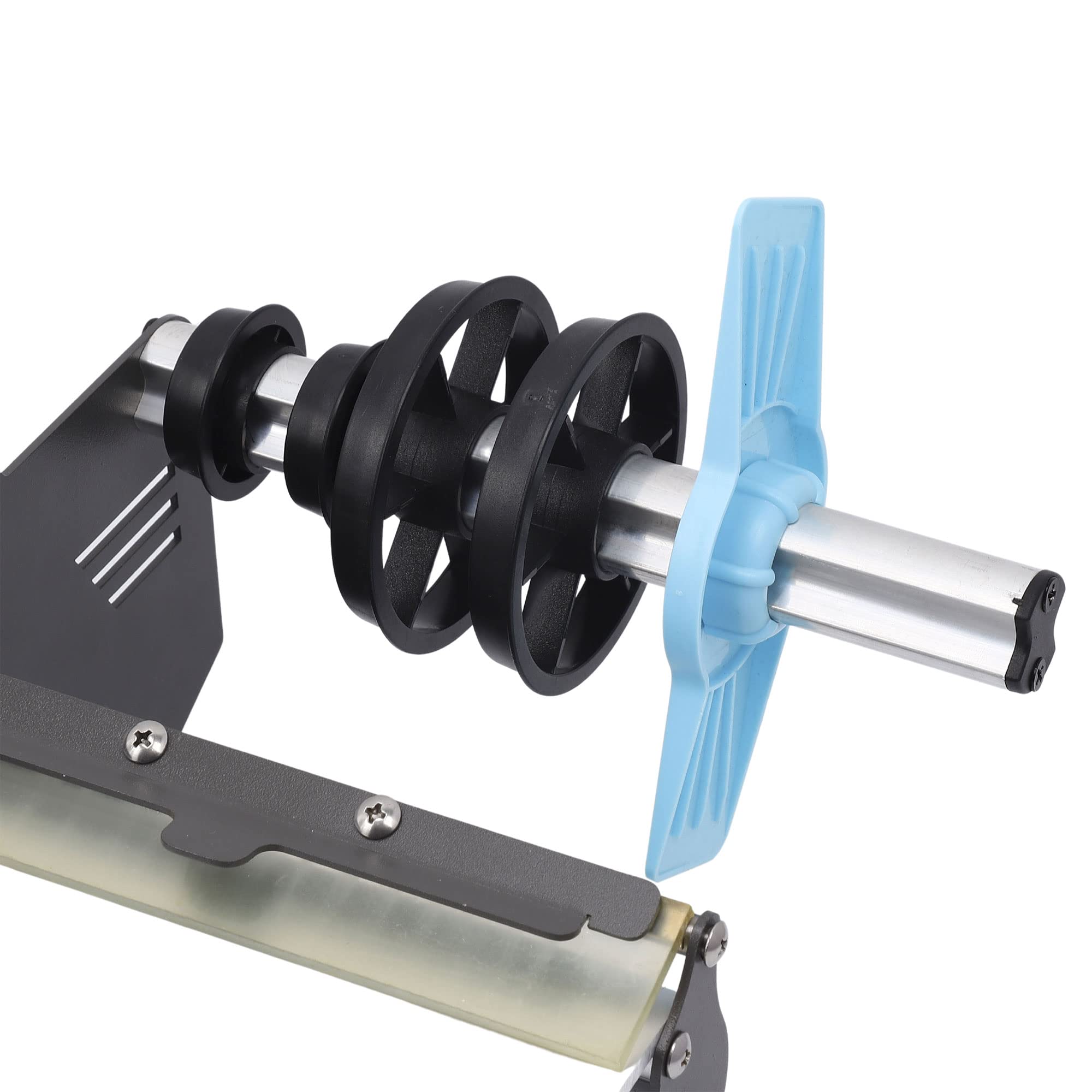 U.S. Solid Distributeur Automatique d'Étiquettes pour Rouleaux et Étiquettes en Accordéon - Étiquettes Translucides et Opaques - Tailles de Mandrin 1"/1,5"/3" - Vitesse Réglable (Largeur 180 mm)