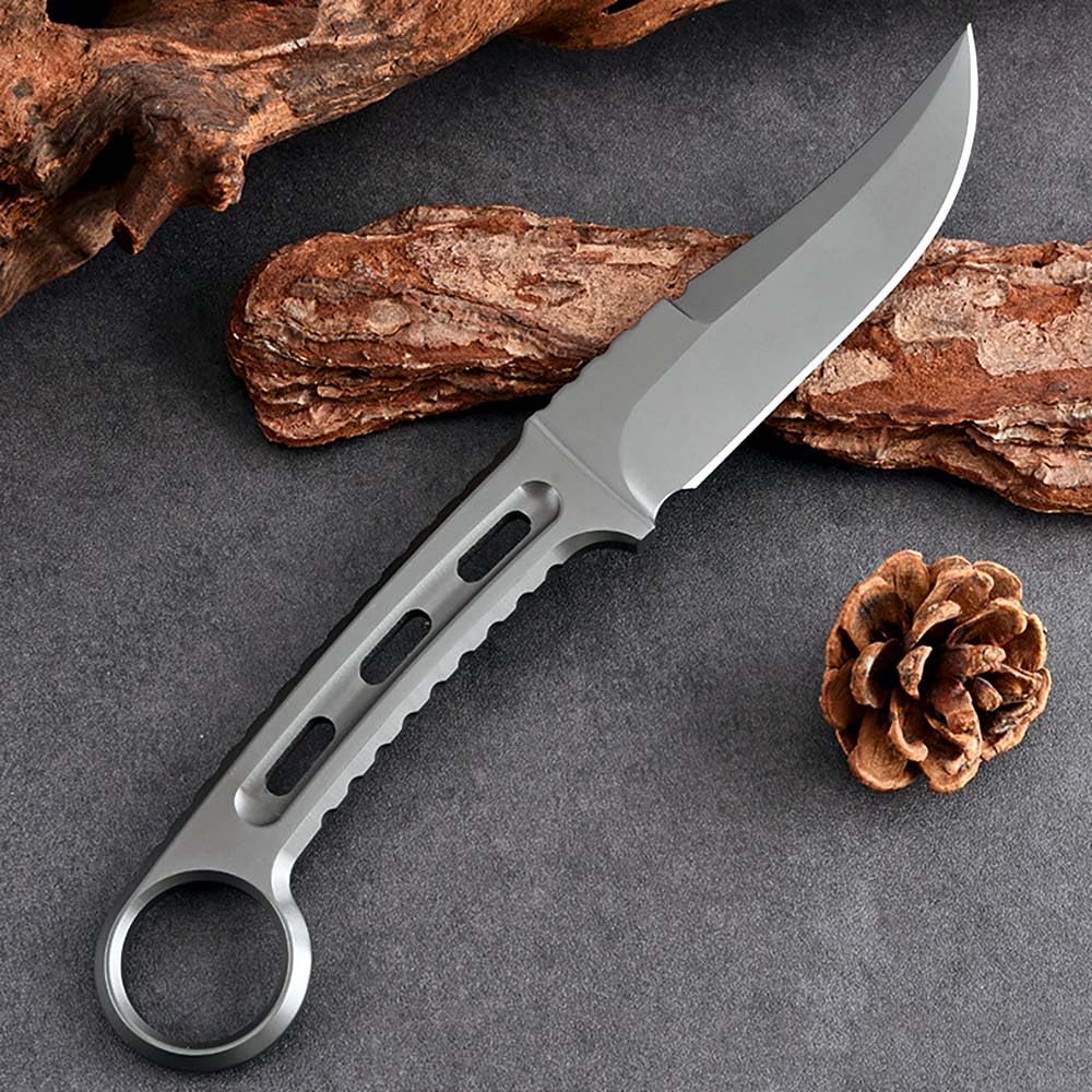 Festes Gegen Full Tang messer Edc Outdoor Jagdmesser Feststehende klinge tanto, gegen Einhandmesser, gerade scharfe stahl messer AUS10 griff, survival fixed neck knife, Gürtelmesser mit Kydex scheide