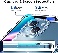 Vista 3 de Mkeke para Funda de iPhone 14 para iPhone 13 Funda Transparente Claro Amortiguadores de Choque Fundas para iPhone 13/14 Funda de Teléfono