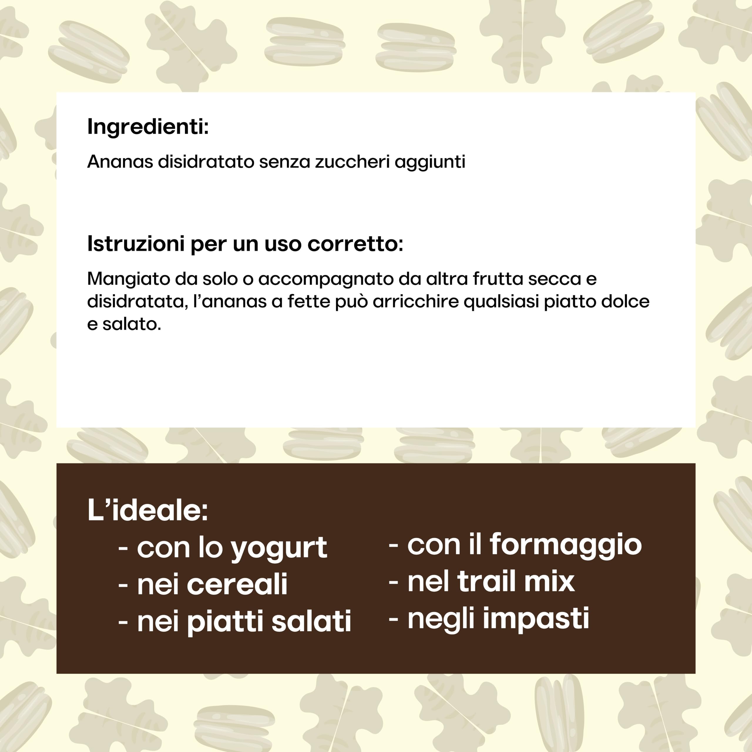 Il Contadino - Antichi Sapori | ANANAS A FETTE DISIDRATATO | Confezione Salva Freschezza, Frutta Disidratata di Qualità Premium, No Conservanti e Coloranti, Al Naturale, Senza Zuccheri Aggiunti (1 Kg)