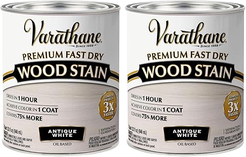 Vista 44 de Rust-Oleum 1 cuarto de galón Brands 262004 Spring Oak Varathane - Tinte para madera de secado rápido color fantasía (Spring Oak)