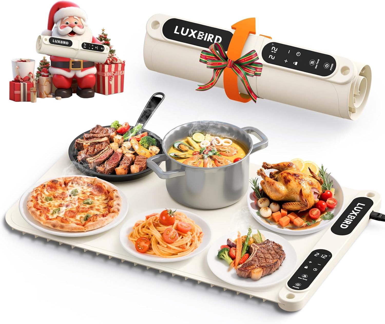 Product image of 2025 Upgraded Warming Mat for Food, Plateful Food Warming Mat, Electric Warming Tray with 7 Level Temperature, 8 Timer, Portable Food Warmer for Parties, Buffet, Housewarming, Christmas Gifts