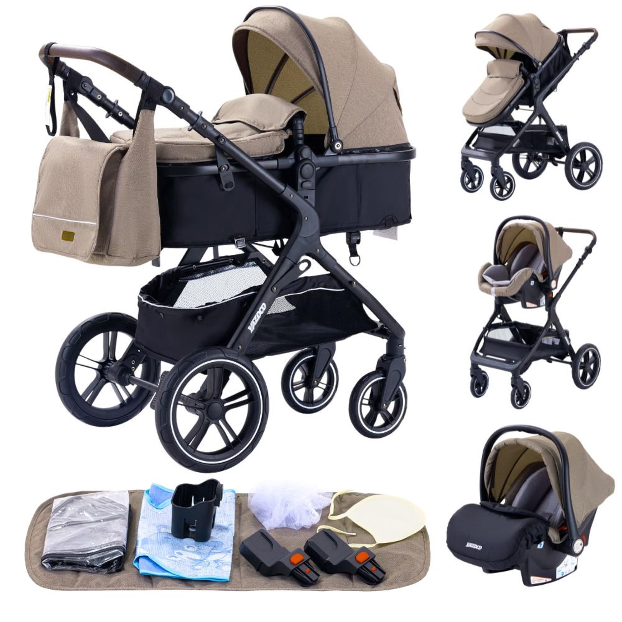 Passeggino 3 In 1 GloKid - Triciclo, Seggiolino, Passeggino Pieghevole Per 0-36 Mesi