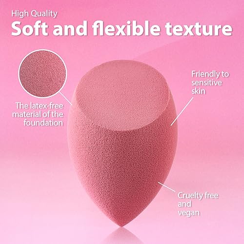 Miniatura 3 de Foonbe - Juego de esponjas de maquillaje Foonbe Blender Sponges, 7 piezas para líquido, crema y polvo, sin látex, esponjas de belleza multicolor con