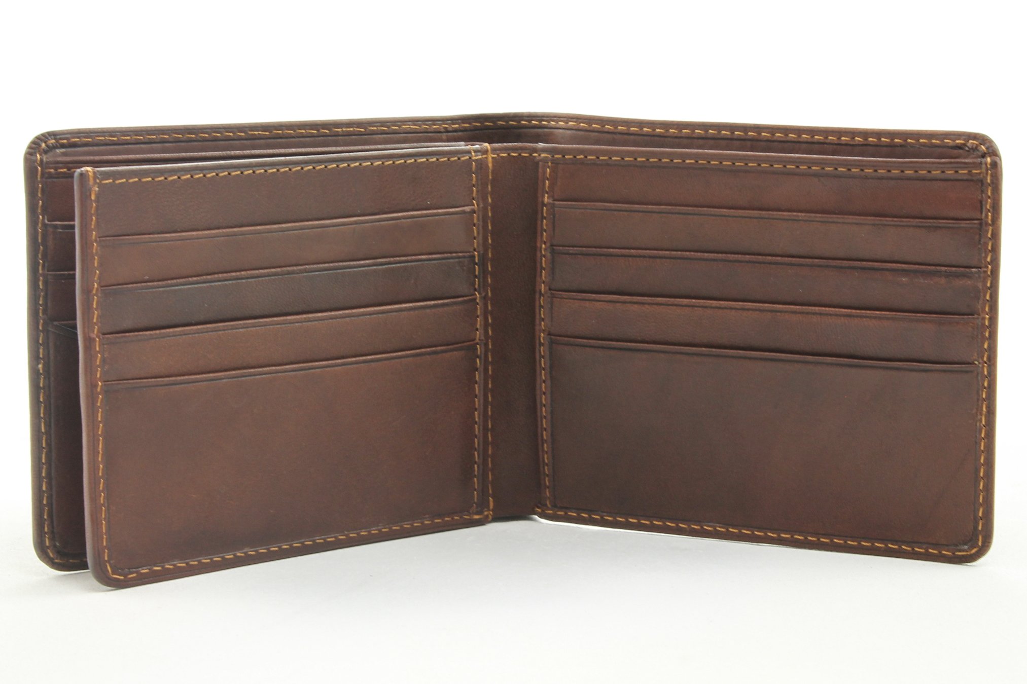 Tony PerottiMen's Italian Leather Bifold Wallet With Card Holders, Pockets - Slim Leather Wallet for Men