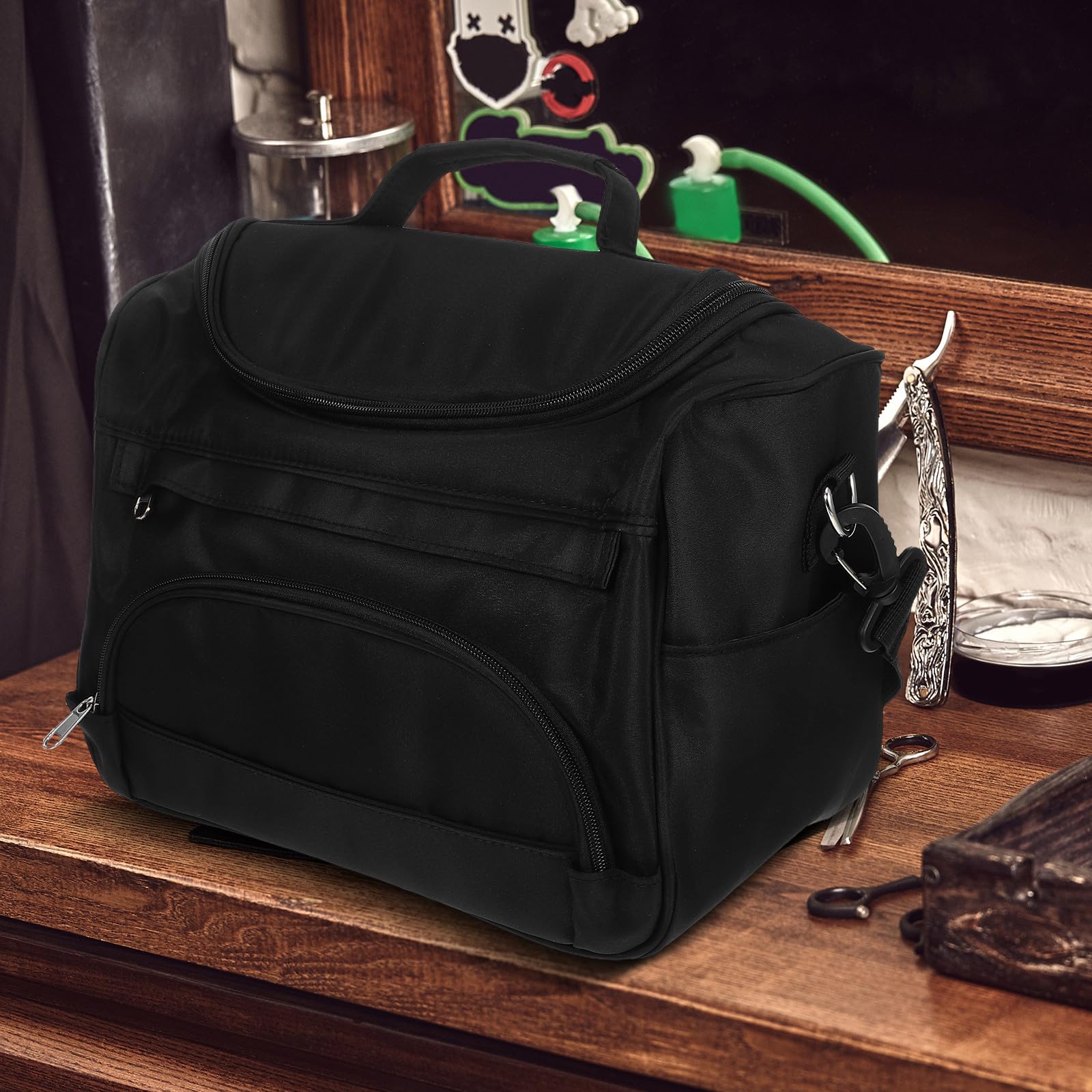 Bolsa de Herramientas de Peluquería y Viajes de Negocio para Actividades al Aire Libre de Gran Capacidad con Hombro, Ligera y Resistente de Tela Oxford