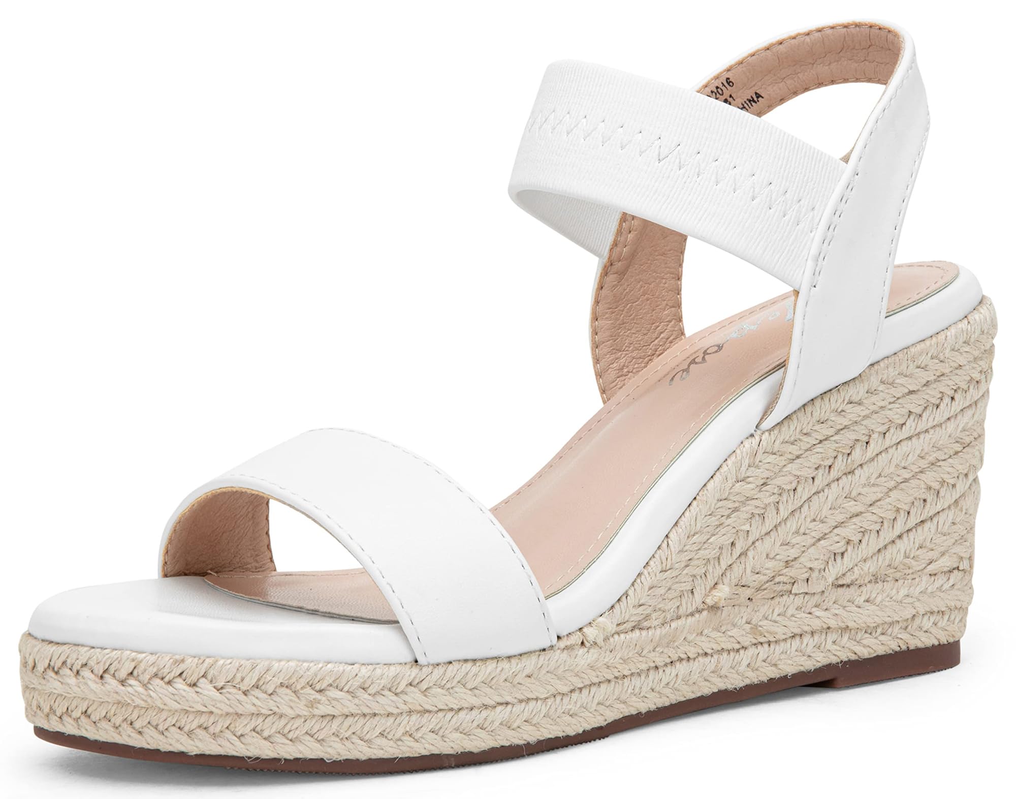 Vepose Women's Wedge Sandals, Platform Espadrilles Sandal Slip On Open Toe with Ankle Strap, Comfortable Low Heel Summer Dressy 881 Shoes