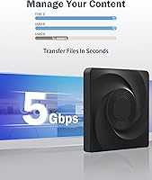 Vista 3 de Unidad externa de CD/DVD para portátil, unidad de DVD externa, reproductor de DVD, lector de CD portátil para portátil, grabadora de CD compatible