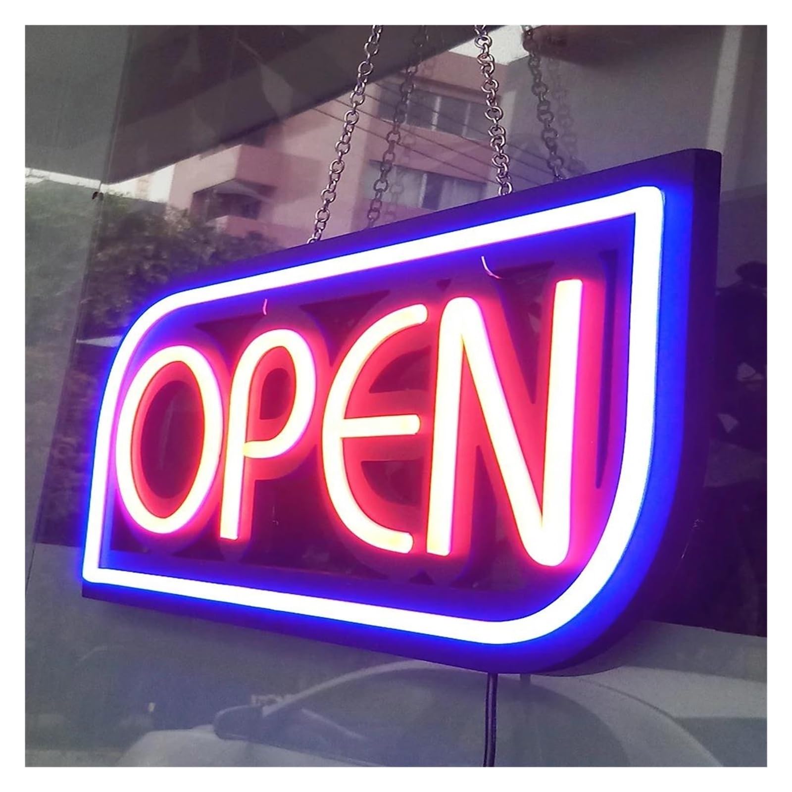 Regalo creativo per insegne al neon APERTO per insegne luminose al per neon per lettere con luminosità regolabile alimentate tramite per per luci per adatte 23 cm x 53