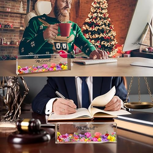 Miniatura 3 de Placa con nombre de escritorio personalizada, placas de nombre personalizadas para aula, placa de identificación de decoración de escritorio de