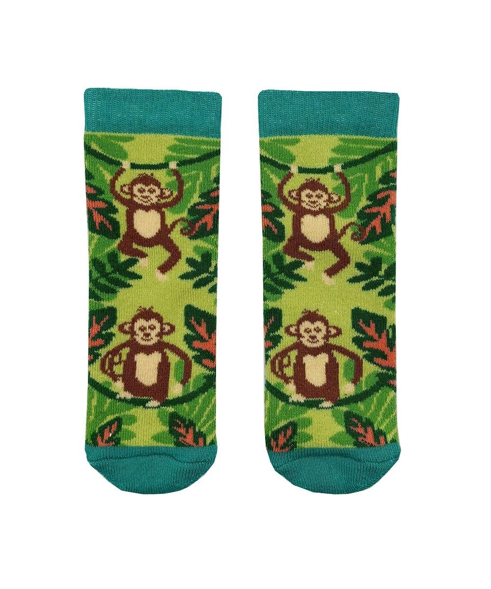Squelch Thick & Cosy Welly Socks for Children - perfect for wellies, hiking or skiing (UK, Numeric, 4, 7, Regular, Monkey Mayhem)