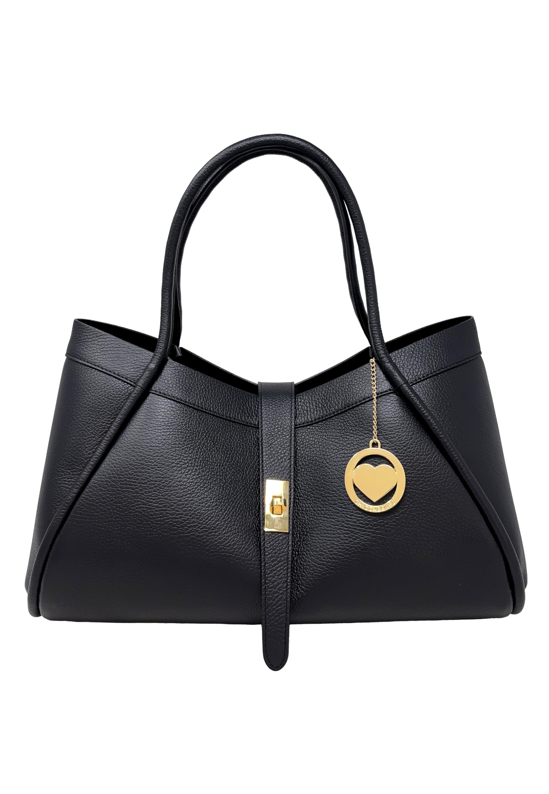 Borsa a Mano Elegante da Donna con Tracolla in Pelle Martellata
