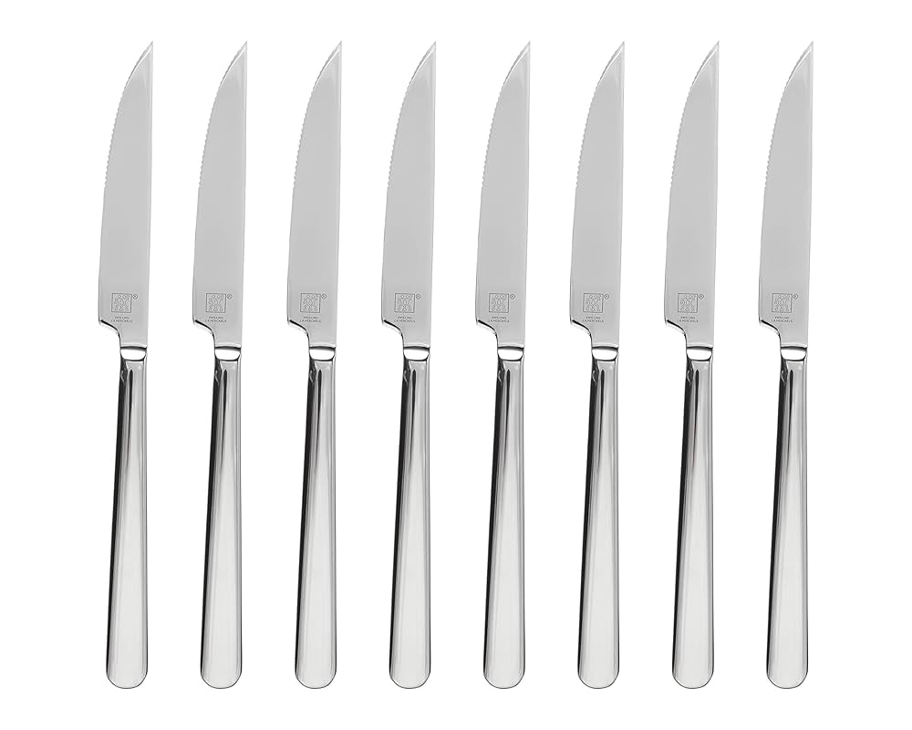 ZWILLING Premium Set of 8 Stainless German Steel Serrated