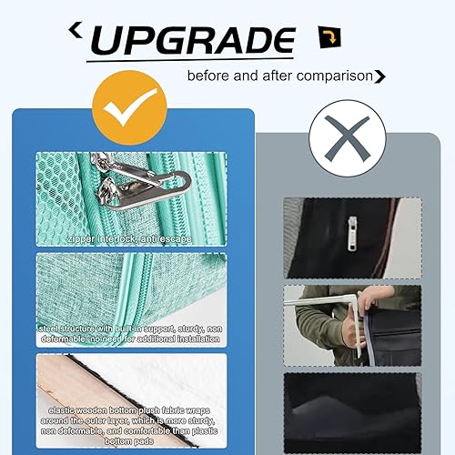 Vista 9 de Suertree Transportador de gatos para 2 gatos, transportador de viaje para mascotas con caja de arena para gatos y perros pequeños de hasta 45 Gris