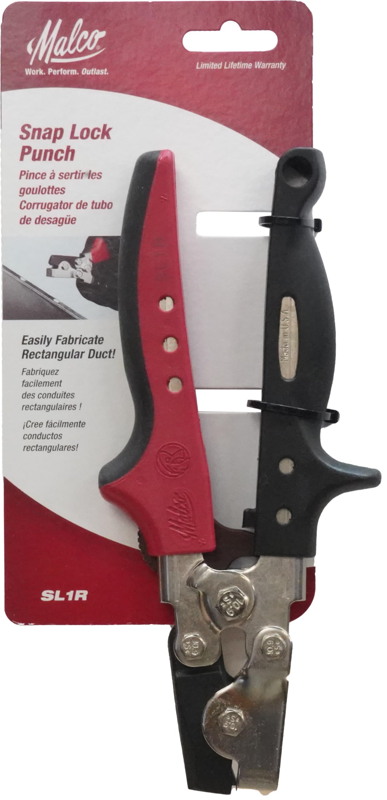 Malco SL1R Snap Lock Punch, steel, red, black - Hand Tool Punches