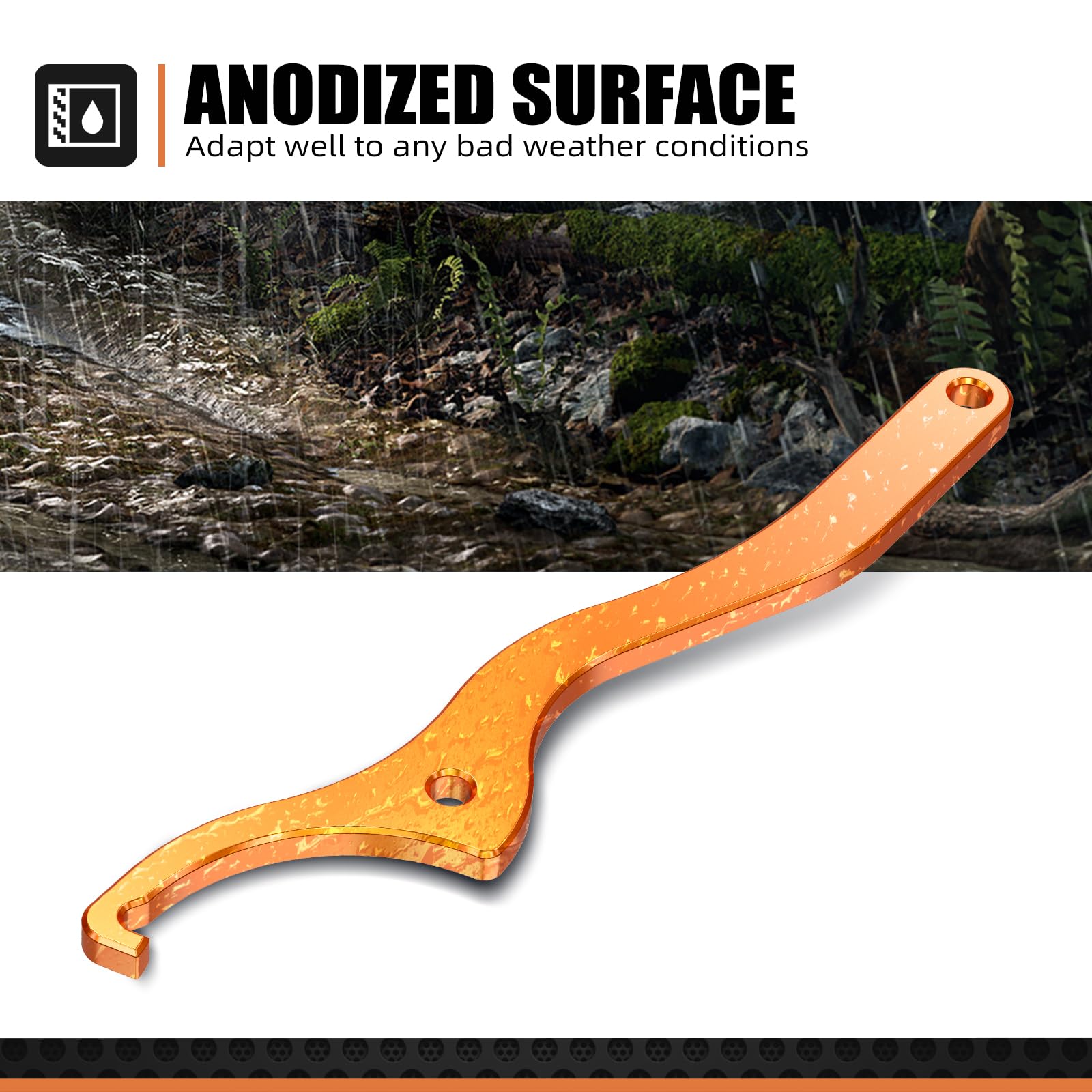 NICECNC Chiave ammortizzatore arancione WP Shock compatibile con KTM 16-22 125-450 SX SX-F XC XC-F 17-22 125-500 tutti i modelli ENDURO, compatibile con Husqvana 125-501 TE FE TC FC TX FX 7-22, vedi