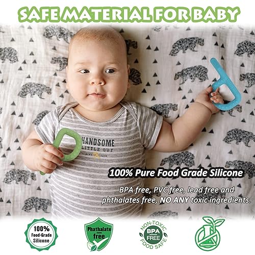 Miniatura 3 de Juguetes sensoriales para masticar para niños y niñas, tubo masticable de silicona, paquete de 2 para bebés y niños autistas que muerden, palitos de