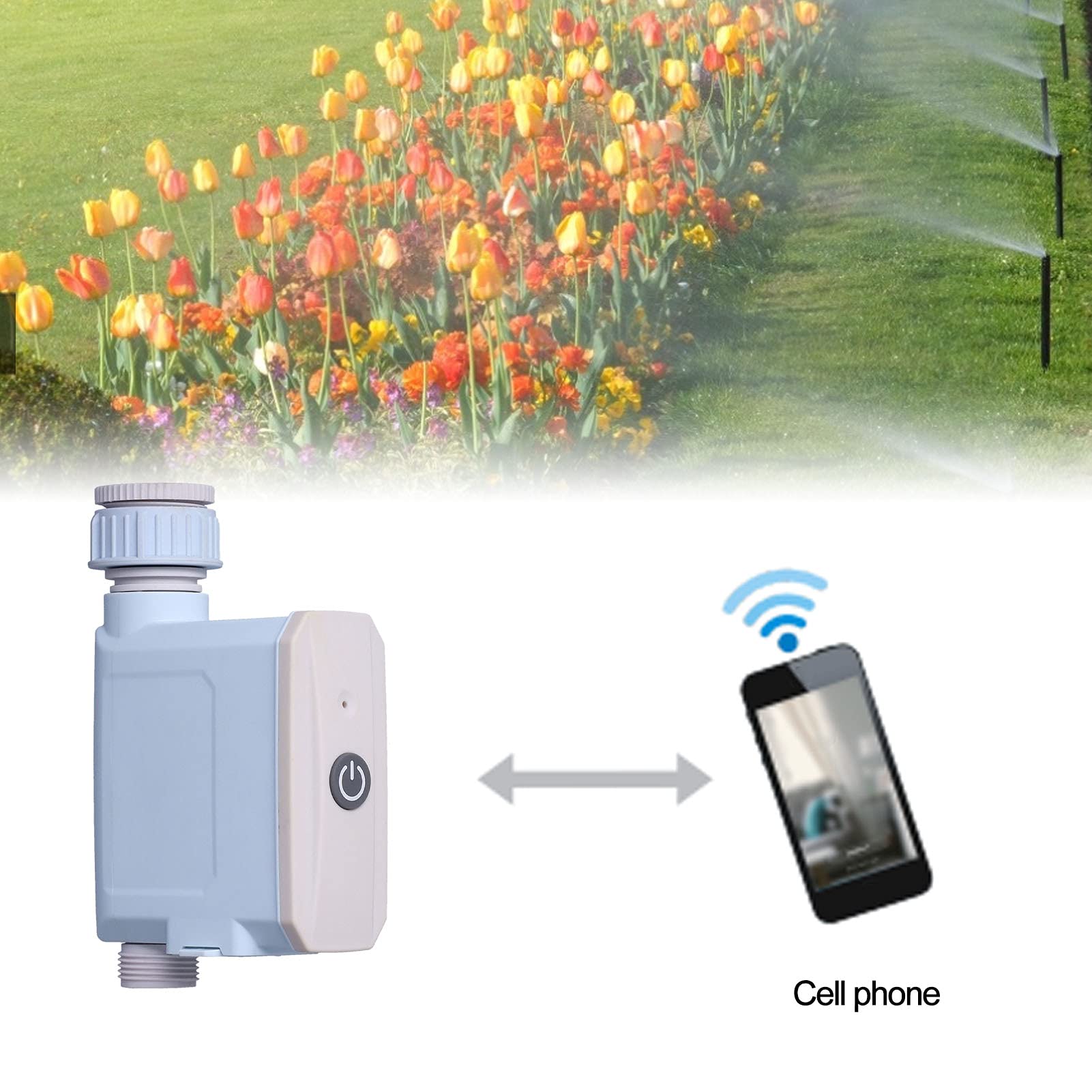 Bluetooth Timer per Irrigazione a Batteria, Programmatore Automatico con App Control, Centralina per Irrigazione Giardino IP65, Innaffiatore Automatico per Vasi