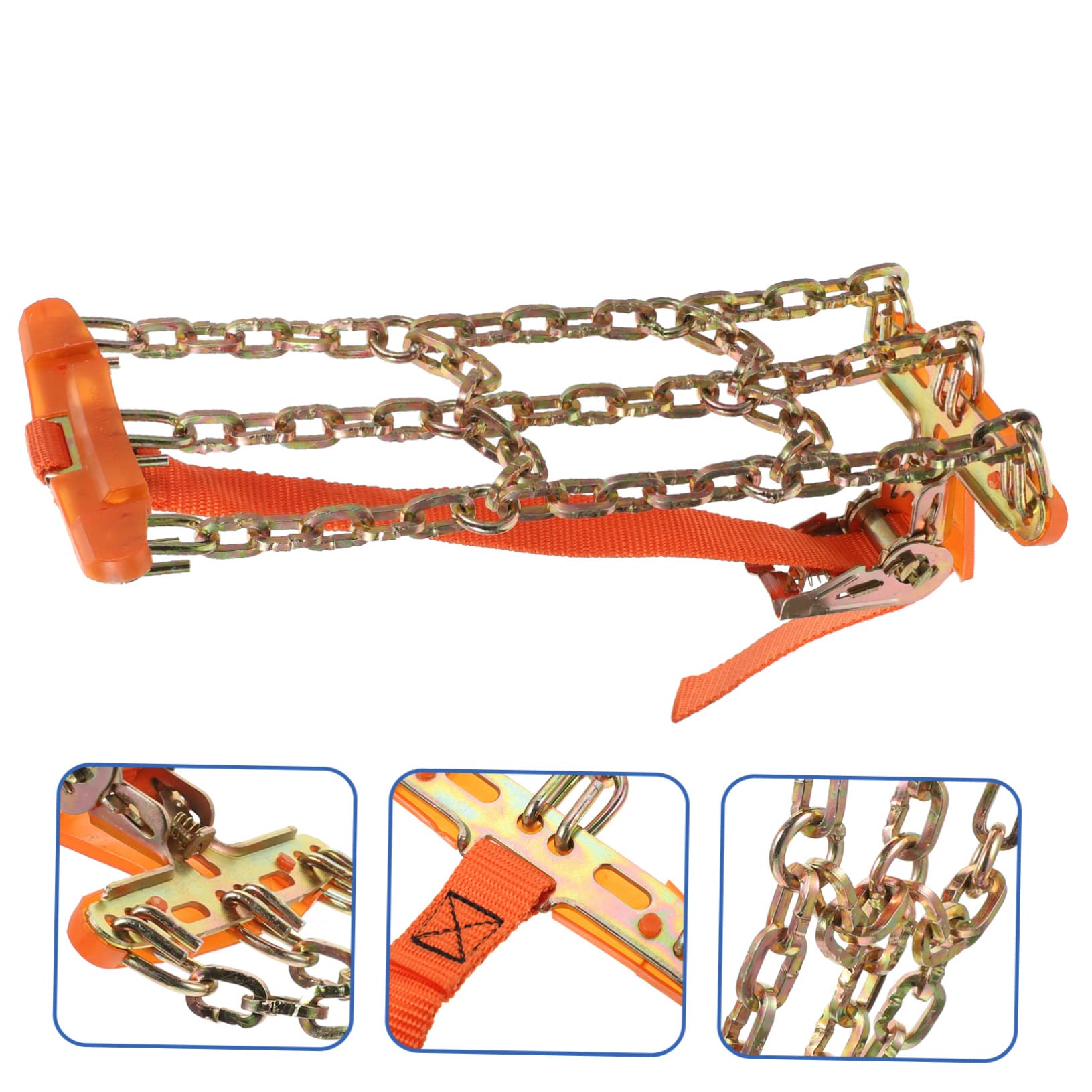 PRETYZOOM 4 Piezas Cadenas Antideslizantes para Neumáticos de Vehículos Cadena de Escape para Usar y Almacenar Alta Resistencia y Agarre para Emergencias
