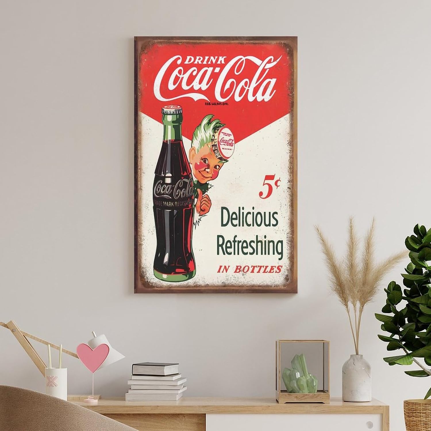コカコーラ 壁掛け鏡 パブミラー メニューボード レトロ コカコーラ