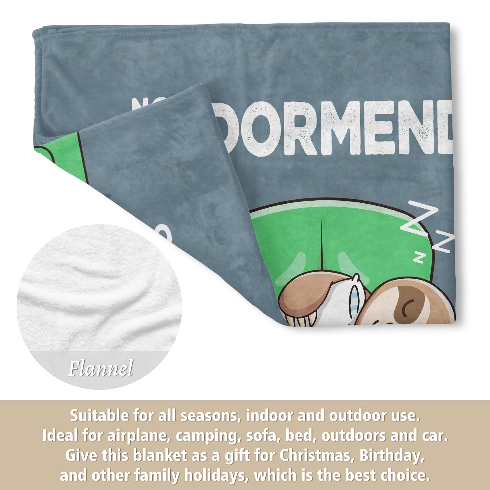 Niyewsor Regalos per Uomo Coperta, Regalo Uomo Compleanno, Festa del Papà Regali per Lui, Nonno, Papà, Marito, Zio, Fidanzato, Bradipo Flanella Coperta 130 x 150cm