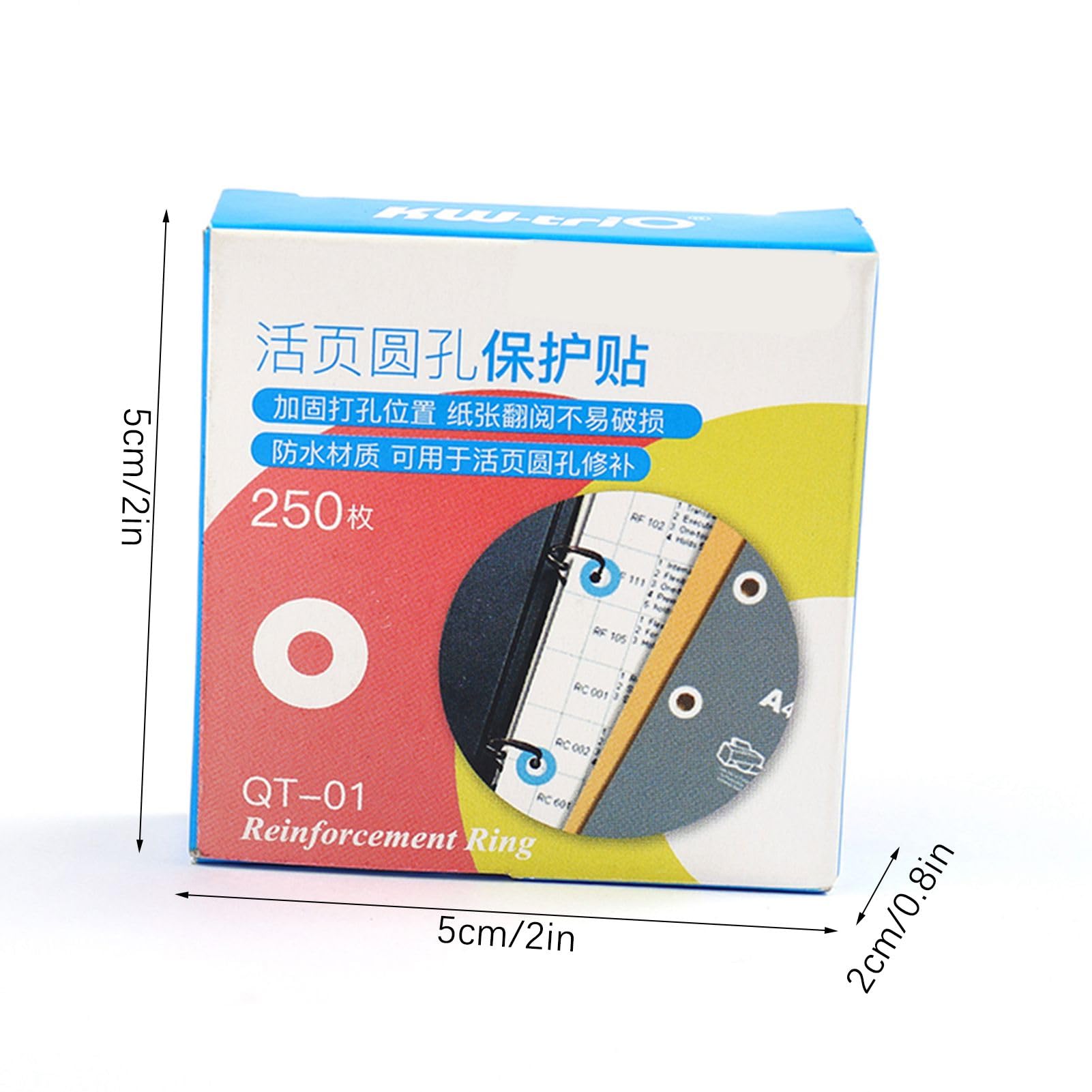 Etichette di Rinforzo per Fori Adesive Carta Rinforzi per Perforatori Pagine Perforate