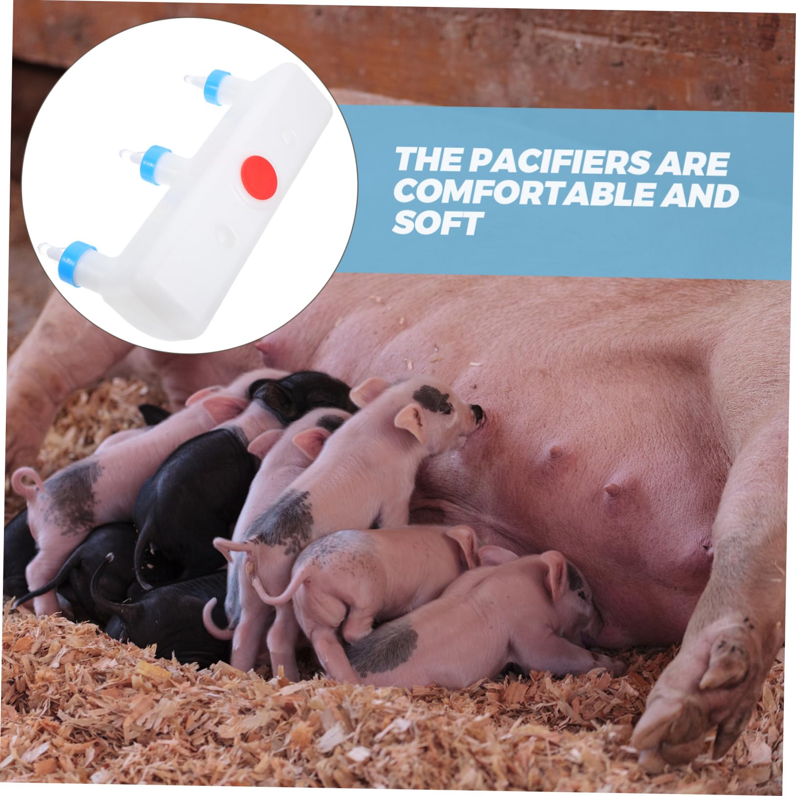 TOYANDONA 2 Pièces Distributeur de Lait Multifonctionnel pour Animaux Nourrisseur à Mamelles Multiples pour Agneaux Porcelets et Chèvres Équipement de Ferme Pratique et Durable