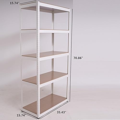 Miniatura 5 de ccko Estantes de almacenamiento, estantería de almacenamiento de garaje ajustable de 5 niveles, estante de almacenamiento de metal resistente para