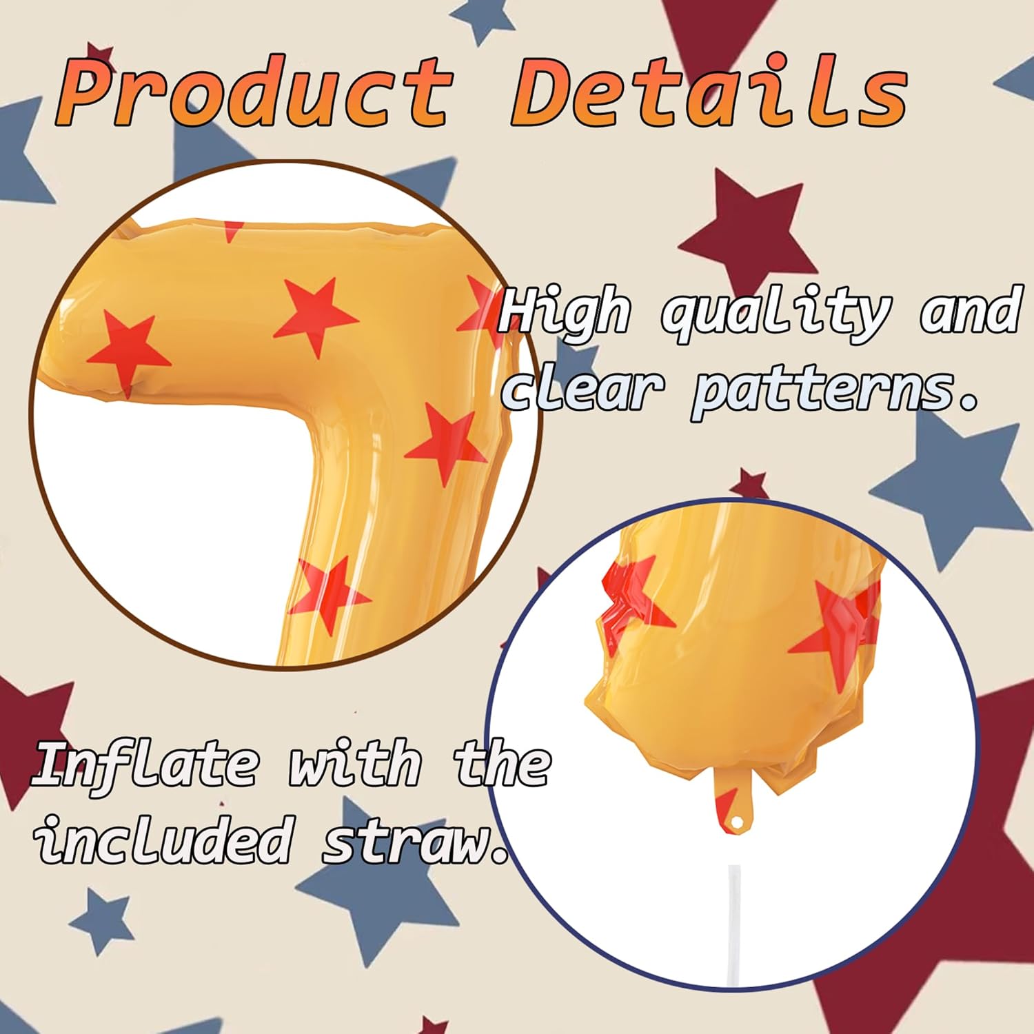 40Inch Anime Theme Dragon Birthday Number 7 Balloon Yellow and Red Stars Printed Number Balloon, Suitable for Boy and Husband Theme Birthday Decorations