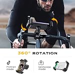 Miracase Phone Holder for Bike - Adjustable Shockproof Bicycle Phone Mount for 15-35mm Handlebar, [360° Rotation & One-Hand Operation] with Secure Locking, Compatible with 4-7 Inch Phones