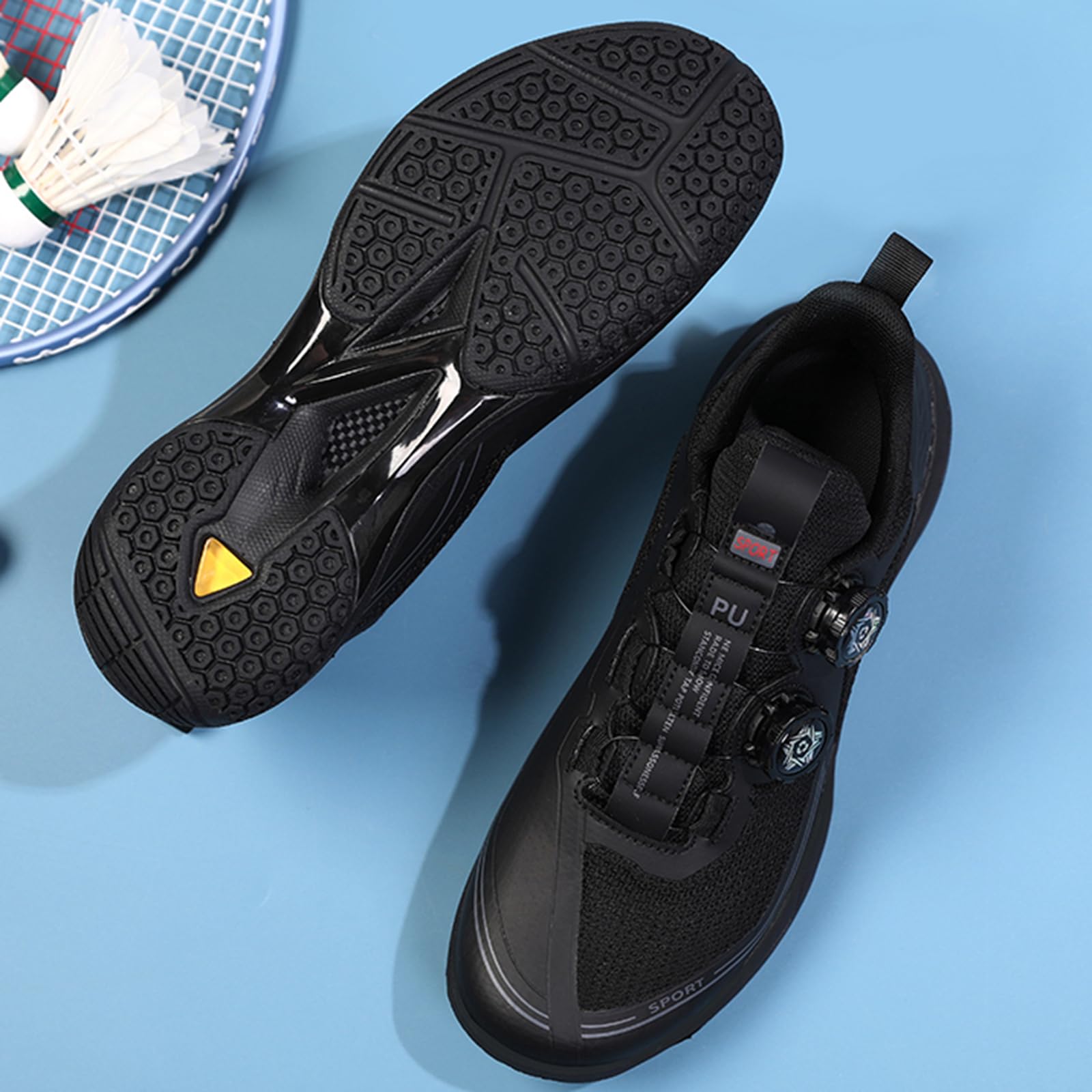 Chaussures doubles durables – Badminton/tennis de table avec filet lumière du jour