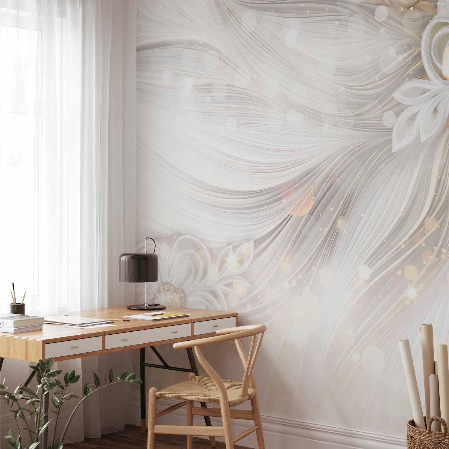 murando Fotomurales autoadhesivos Flor 294x210 cm Papel Pintado coración | Pared Murales Pegatina corativos adhesivos 3d Fotográfico diamantes Ornamento bokeh