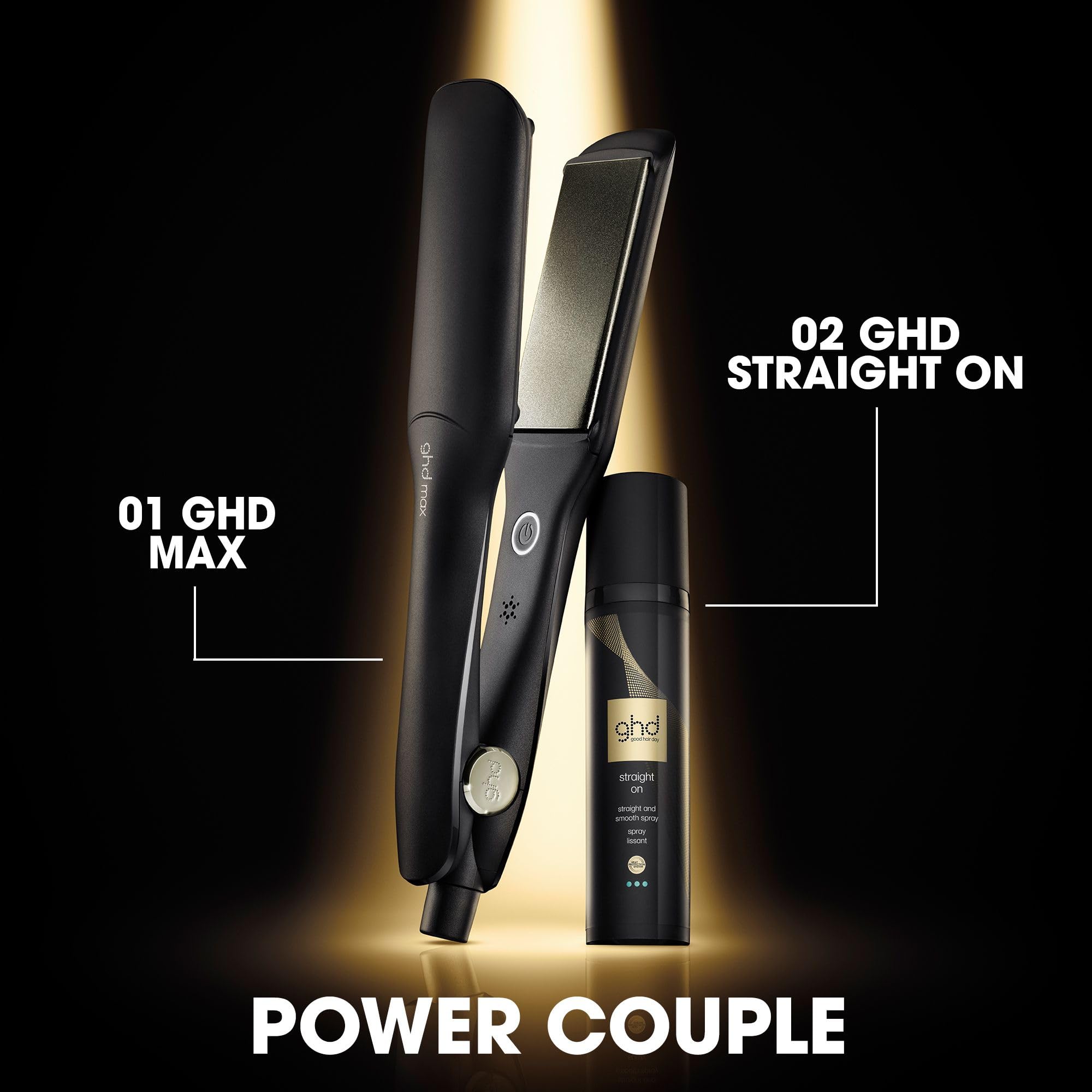 ghd max breites Glätteisen: Für langes, dickes oder lockiges Haar, 42mm Haarglätter, für glatte Looks, Wellen und Locken, Sleek & Anti Frizz Finish, ohne extreme Hitzeschäden