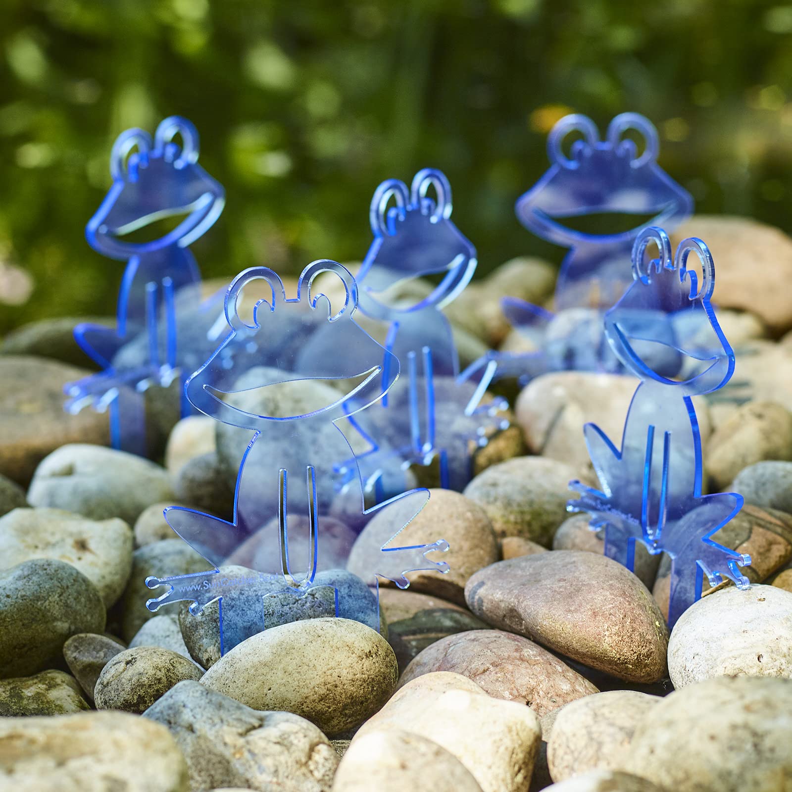 Sun Catcher Garden Decor SunCatcher Ornaments Happy Frogs, Set of 5 ative Stakes, Outdoor Accessory, Great ers Gift, Colour:fluorescent Blue