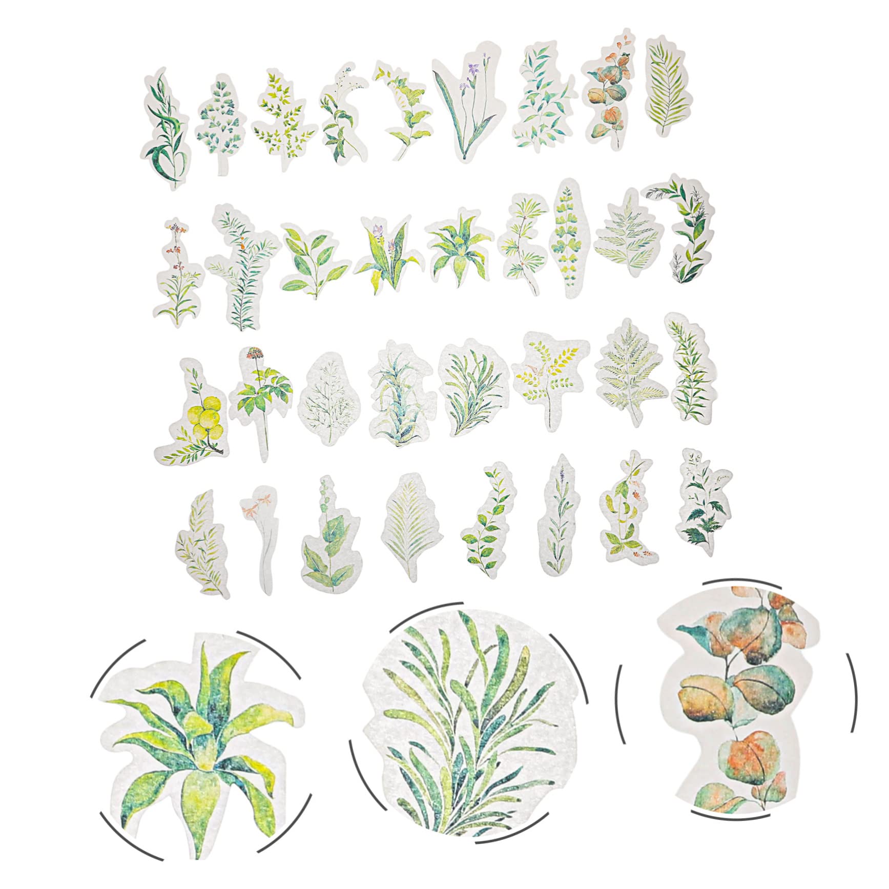 408piezas Pegatinas Decorativas De Plantas Adhesivas Para Scrapbooking y Manualidades Para Álbumes y Diarios