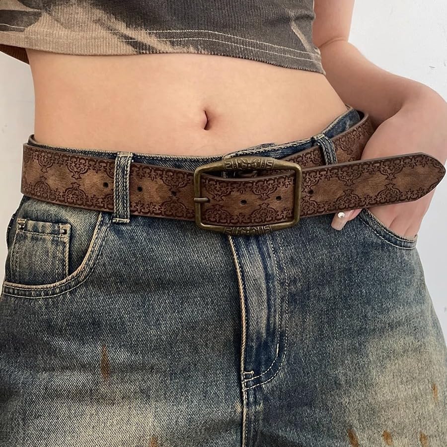 Boho Belt Cowgirl Belt Western Belt Y2k Belt Streetwear Punk Aesthetics Grunge Accessories 80s Belt2