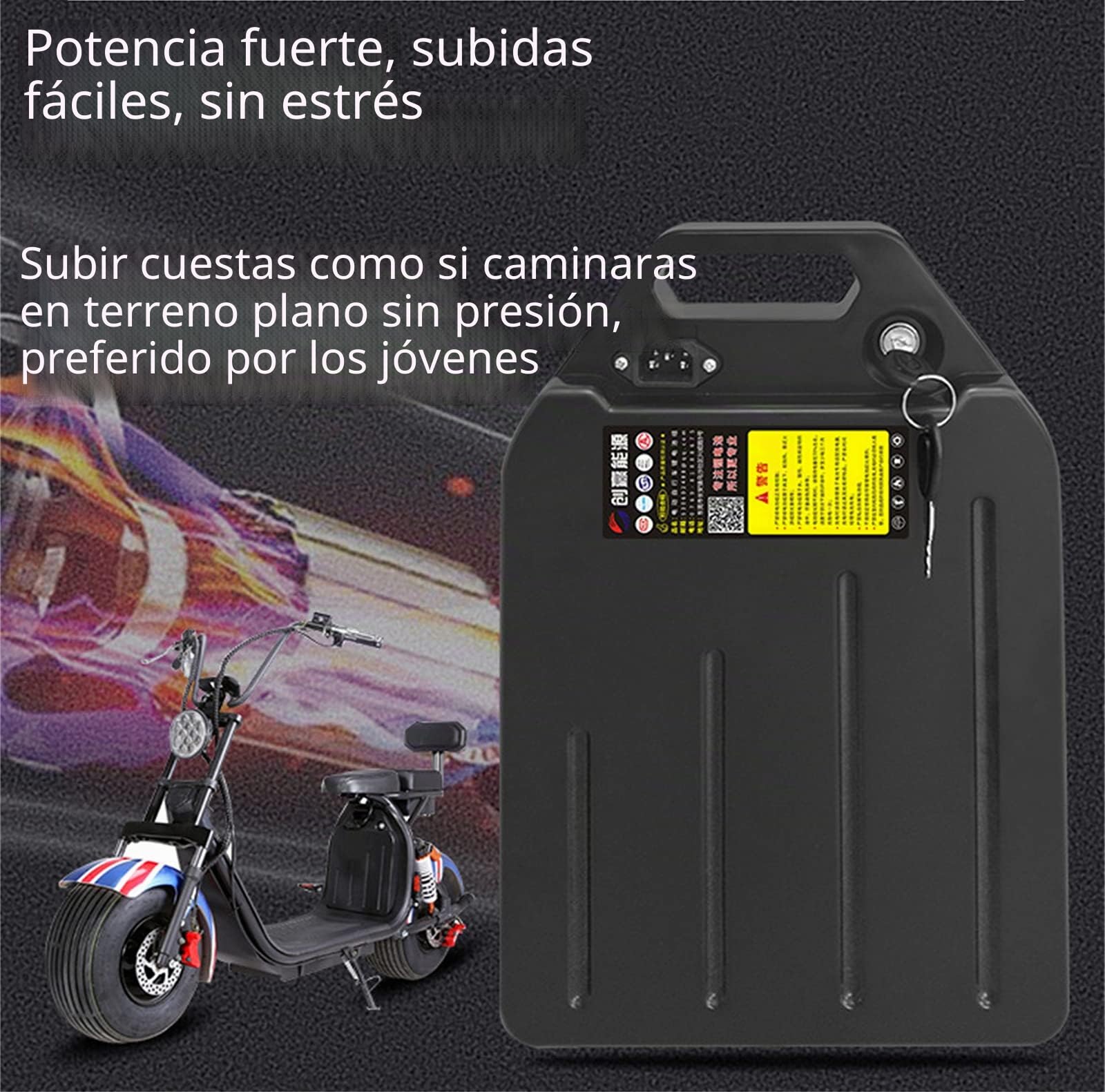 Batería de Iones de Litio Recargable 60V, para neumáticos Anchos, eléctrica, Motocicleta eléctrica, Patinete (60v20ah)
