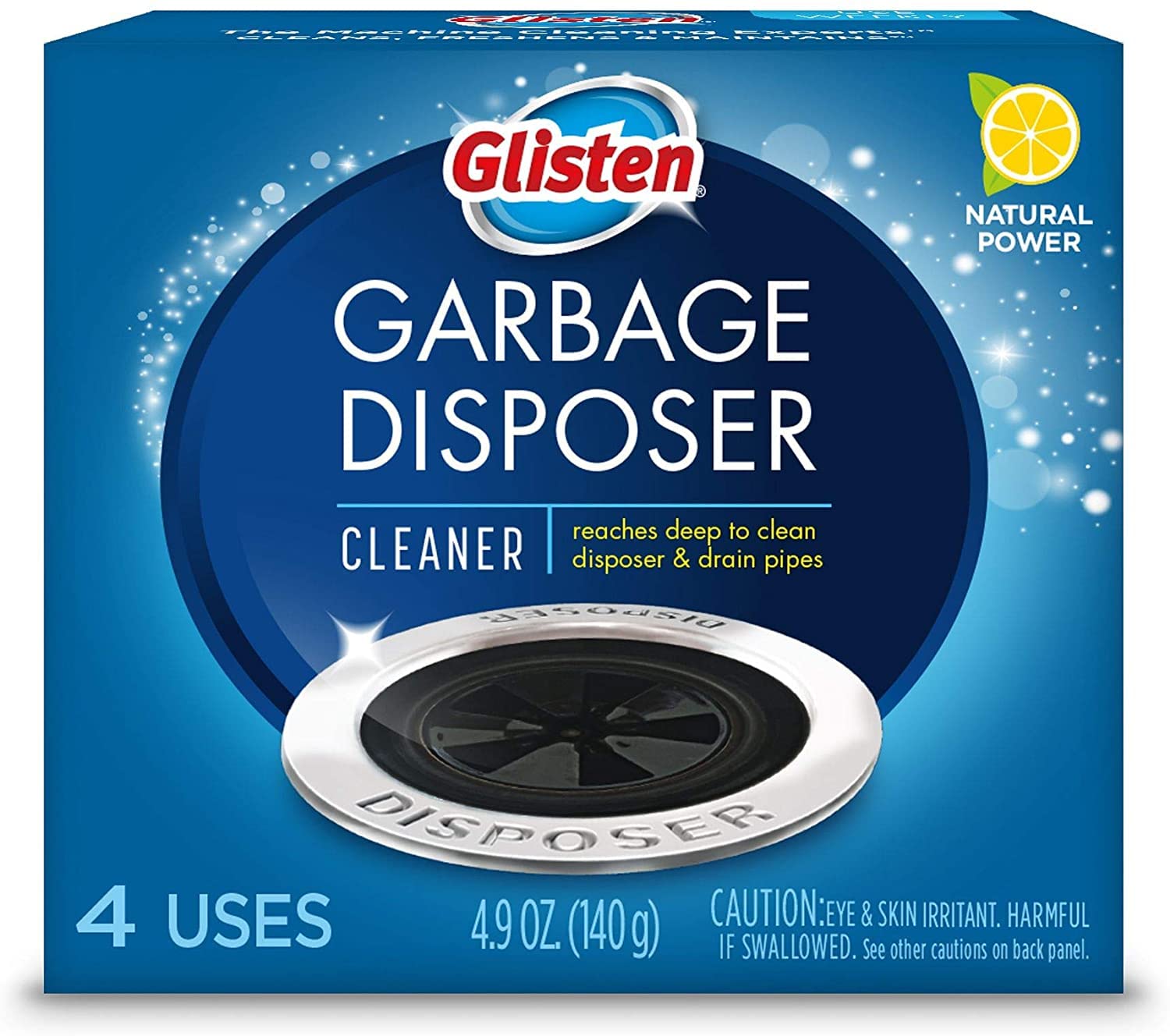 Glisten Disposer Care Foaming Cleaner, Lemon Scent, 8 Use