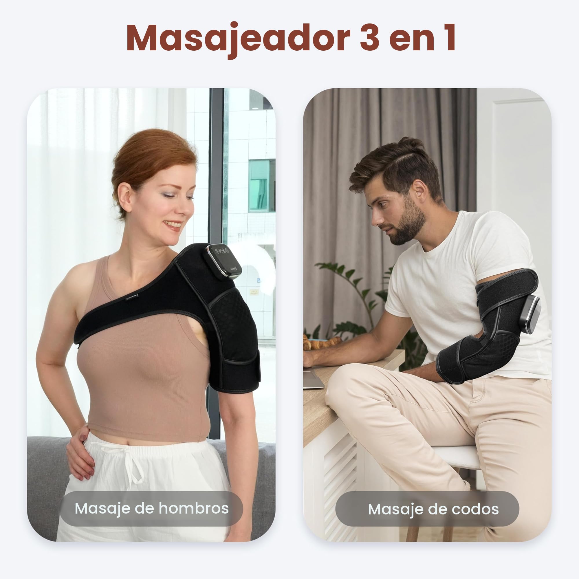 COMFIER Masajeador de Rodillas Inalámbrico, Rodillera con Función de Masaje, Calor y Vibración con Grafeno, 5 Modos y 3 Niveles de Intensidad, Rodillera Térmica, Regalo para Mamá y Papá