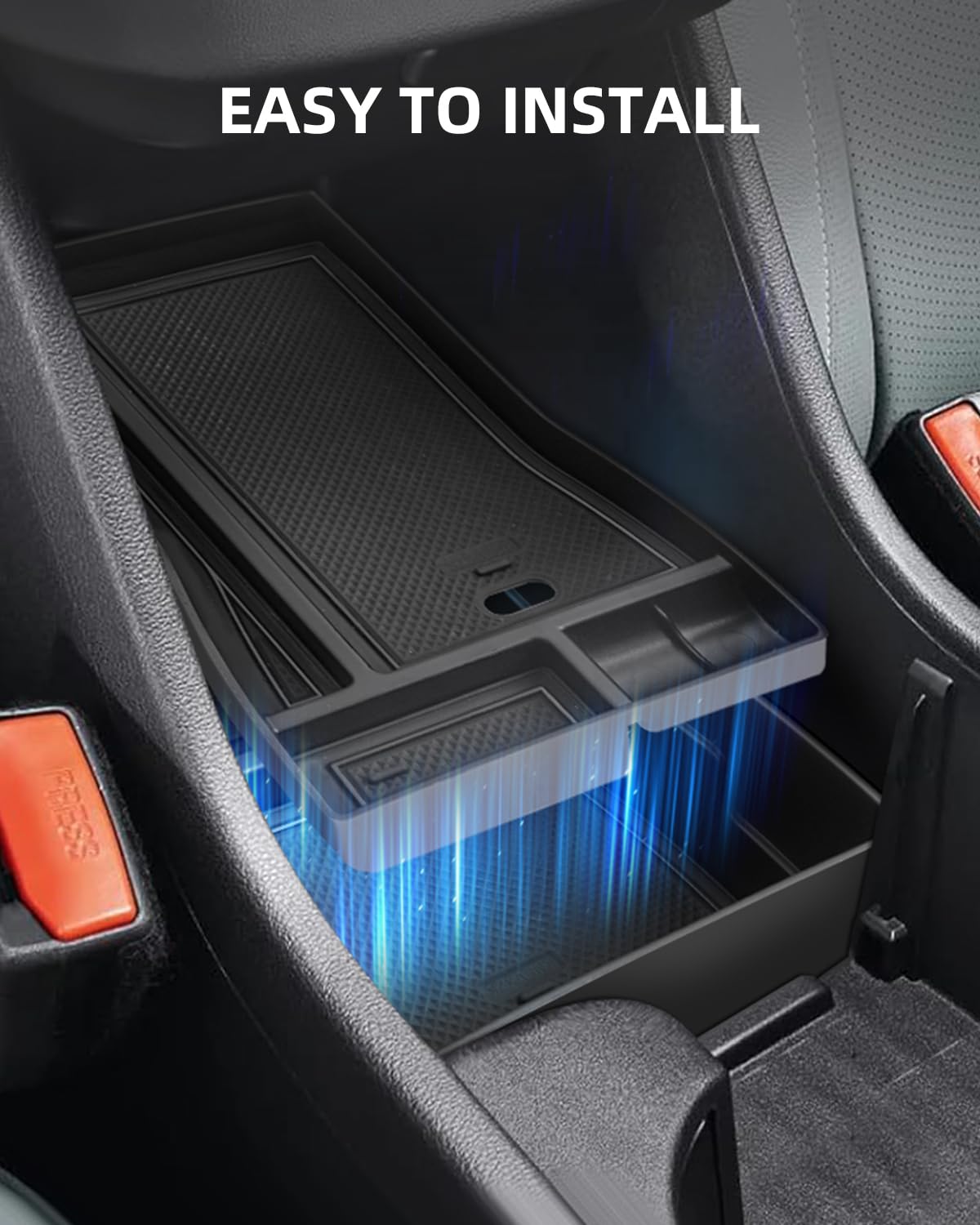 Organizador Para Consola Central De Hyundai Kona Eléctrico (2023-2025) - Caja De Almacenamiento Con Alfombrilla Antideslizante