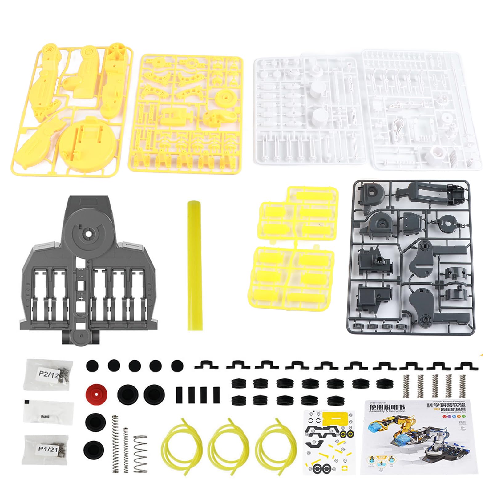 Giocattolo con Braccio Robotico Idraulico per Bambini con Kit di Montaggio, Divertente Esperimento Scientifico per L'apprendimento, Design Educativo in Plastica, Adatto a Partire Dagli 8