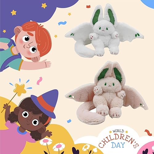 Miniatura 4 de Sengocis Juguete de peluche único de conejo de murciélago, almohada de peluche de conejo de murciélago, conejo de murciélago (conejo de murciélago