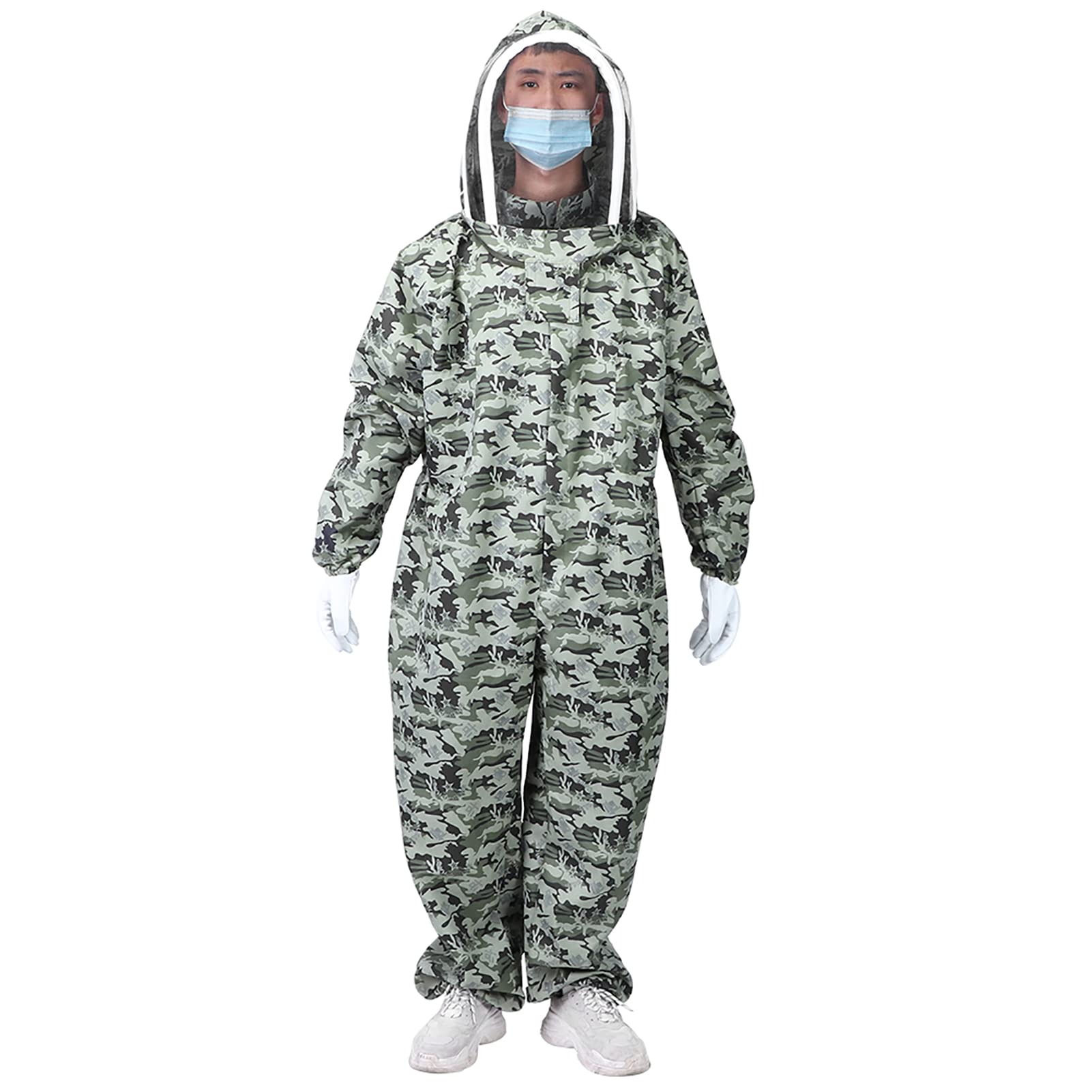 Odzież ochronna dla pszczelarzy Miękki i wygodny kombinezon dla pszczół dla wszystkich pszczelarzy (A pair of XXL size gloves + XXL five-star space)