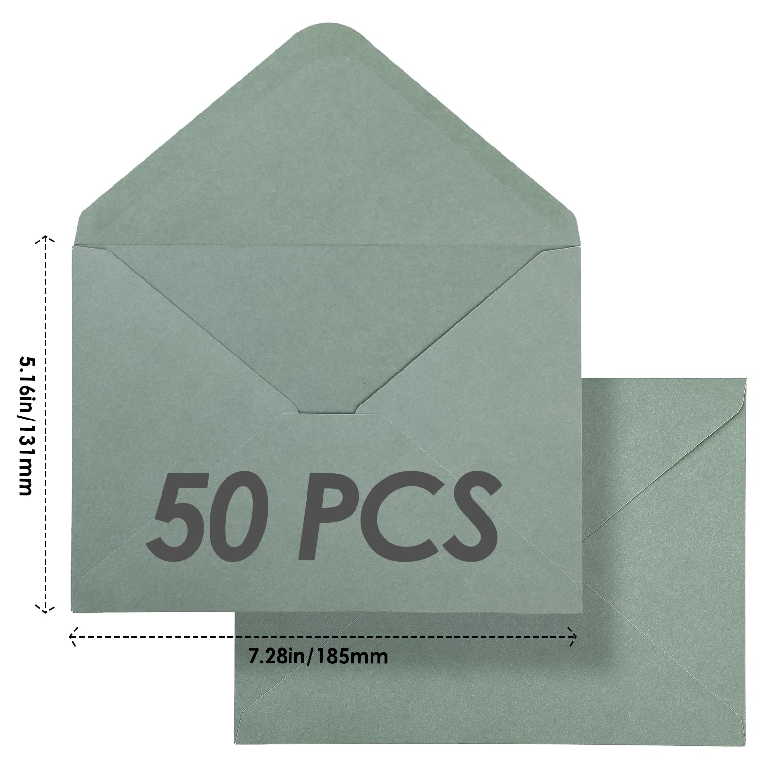 GeeRic 50 Pack Kraft Envelopes Self-Sealing (Size: 185x131mm) - Image 2