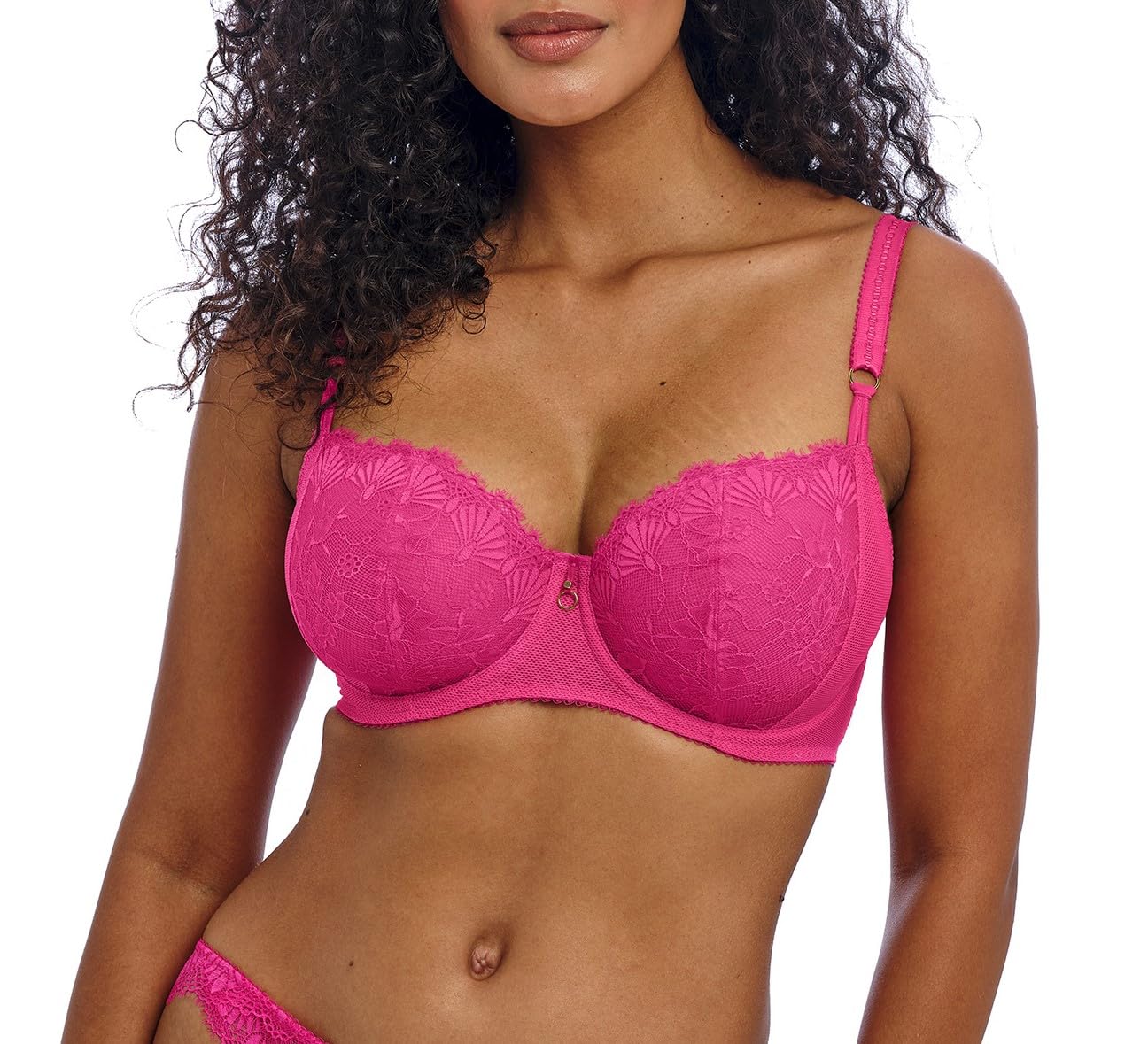 Freya Women's Fascinate Underwire Unlined Balconette Bra, Hot Pink, 36FF