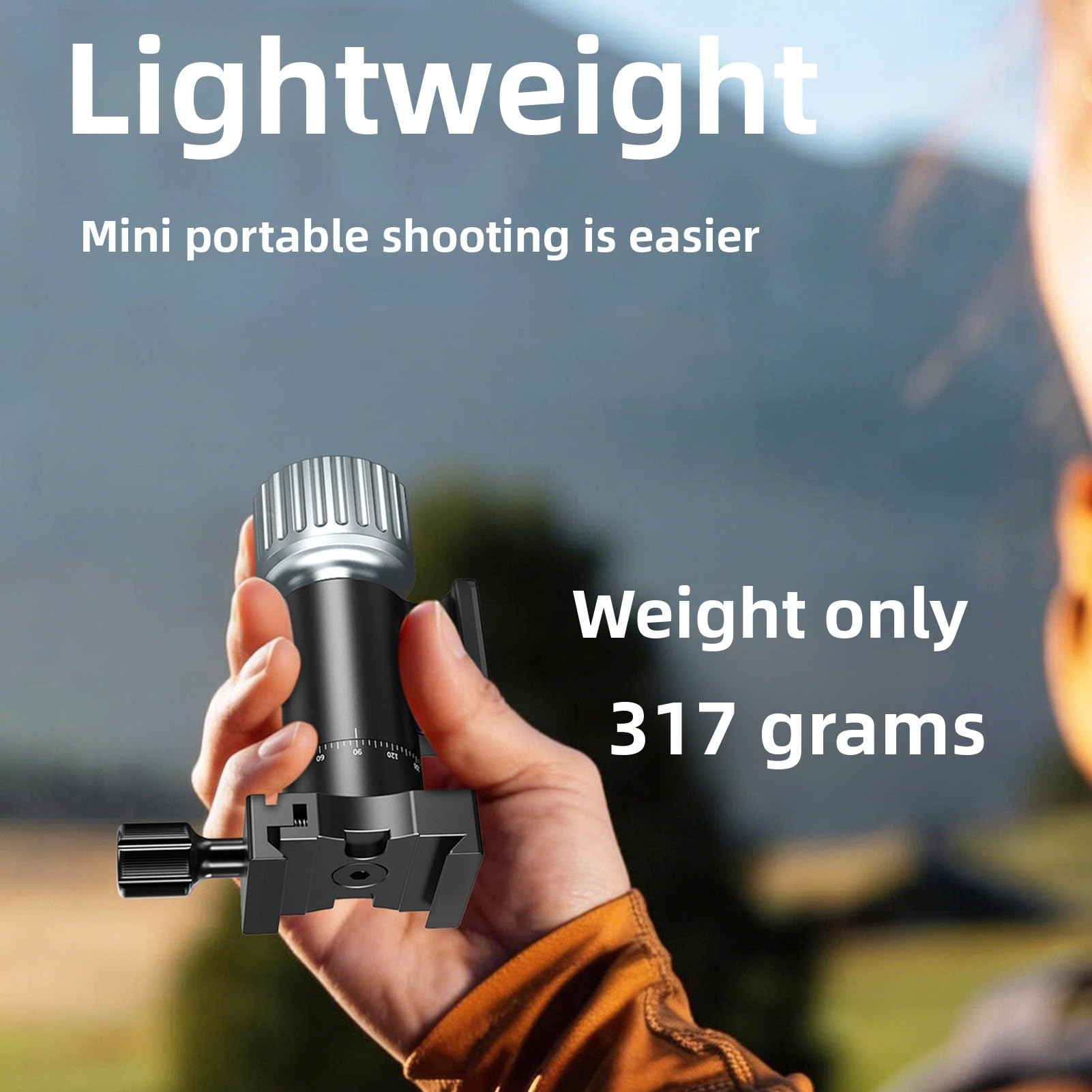 Tosuny Testa Gimbal 10kg Arca-Swiss, Sgancio Rapido Verticale a 360° per Monopiede